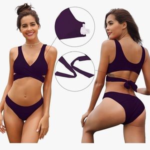 Purple Wrap Around Bikini